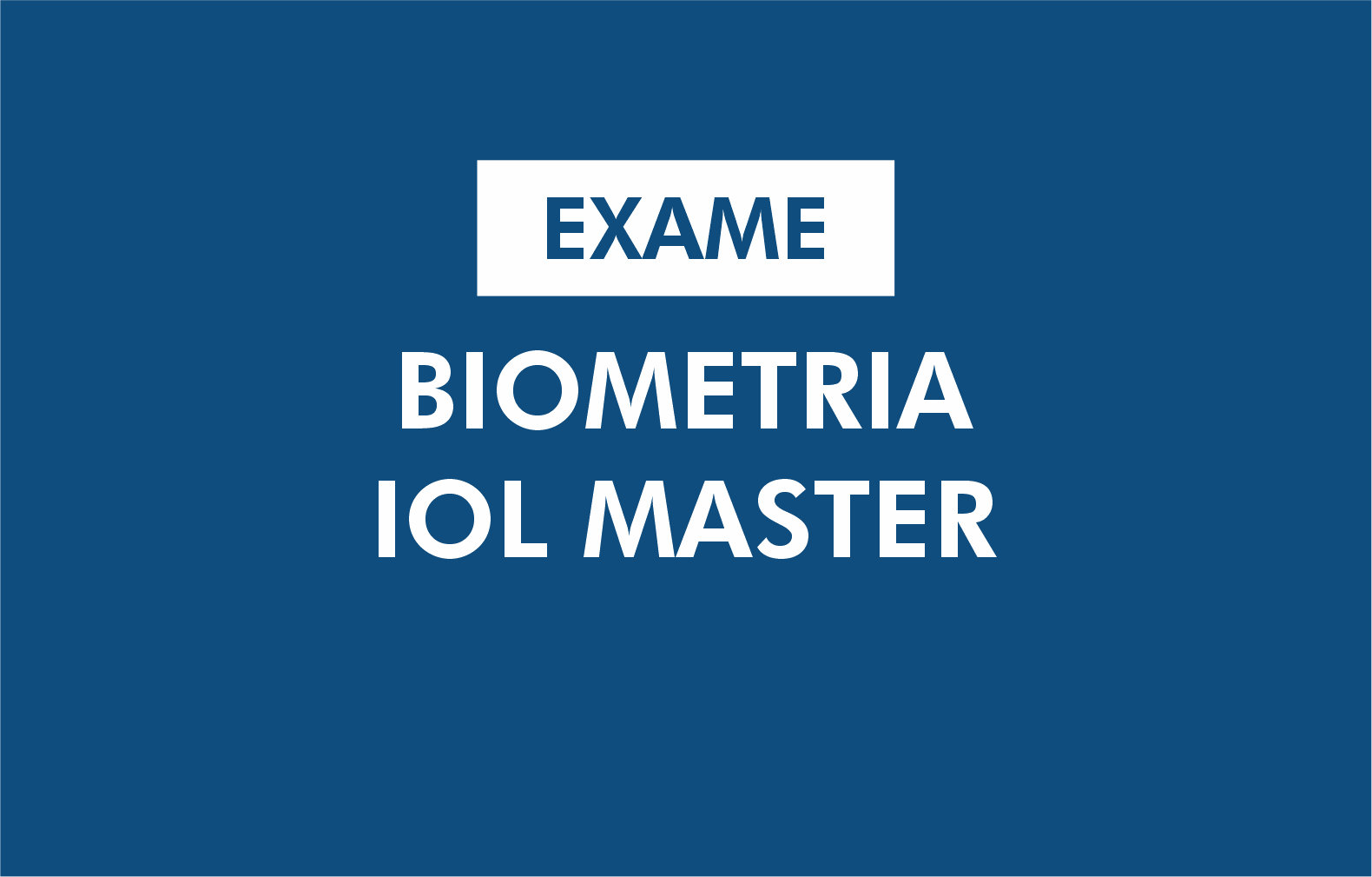Biometria IOL Master
