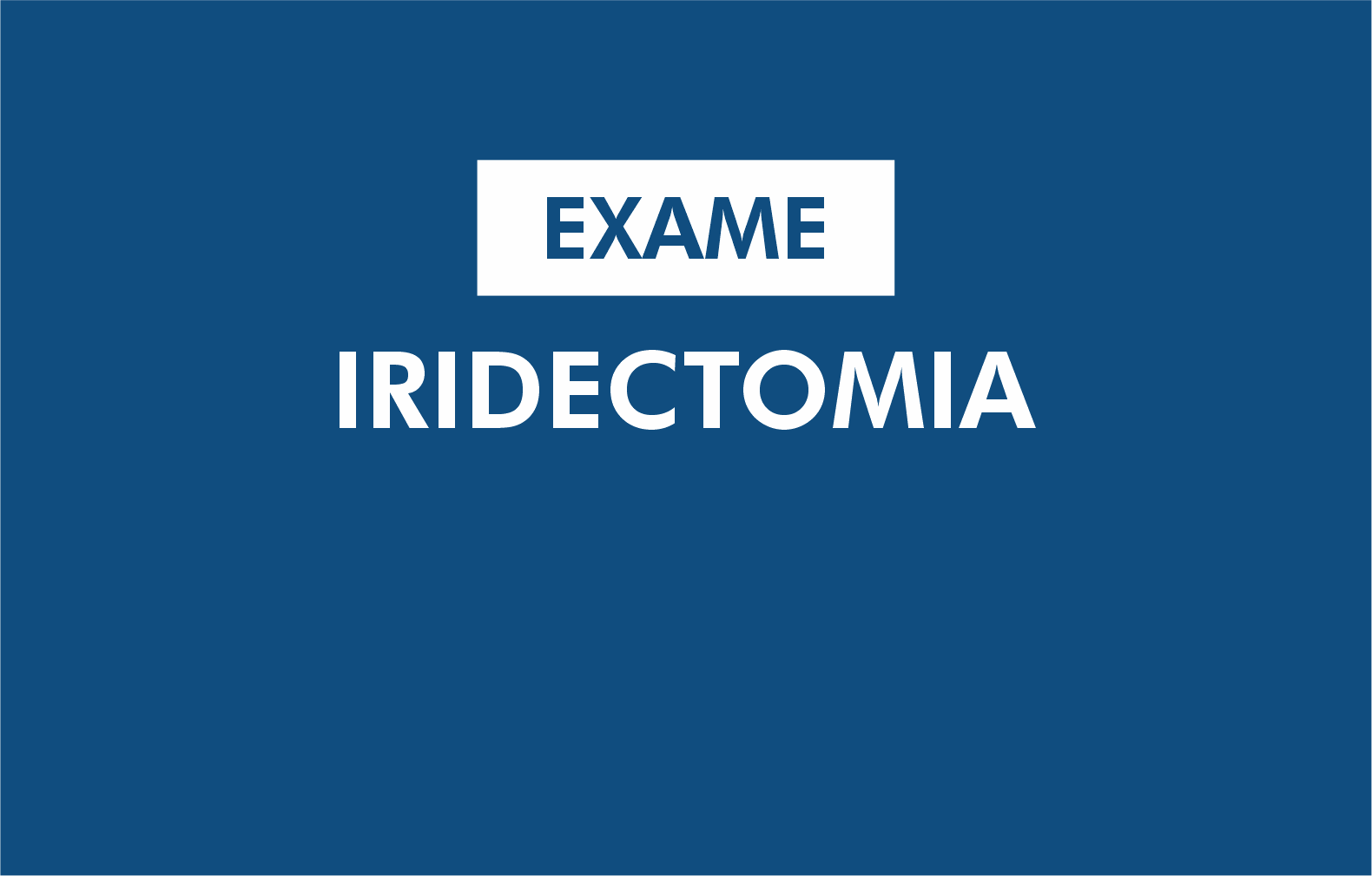 Iridectomia